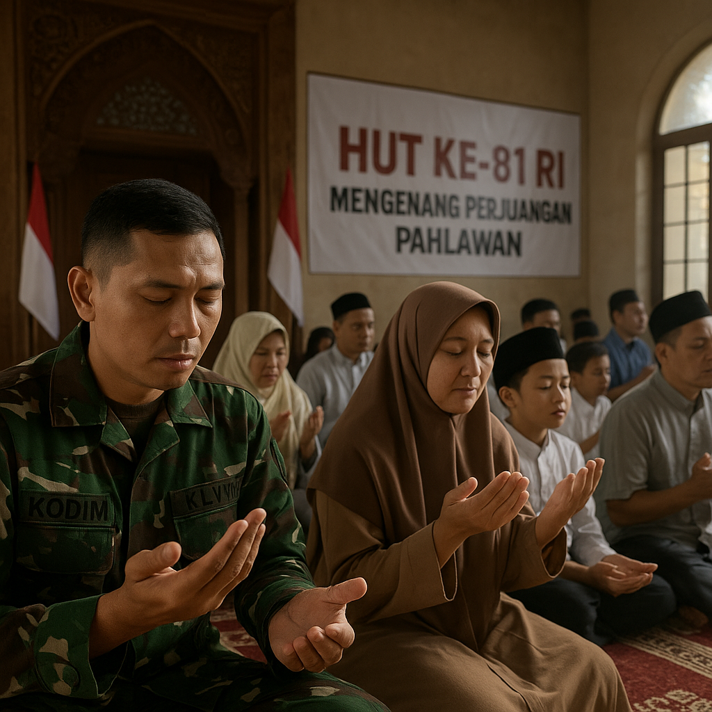 Mengenang Perjuangan Pahlawan, Kodim Klaten Gelar Doa Syukur HUT Ke-81 RI