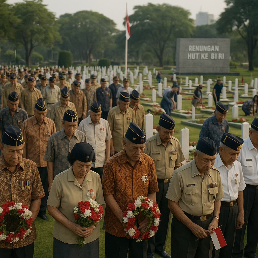 Jelang HUT RI, Ratusan Veteran dan Purnawirawan Gelar Renungan di Taman Makam Pahlawan