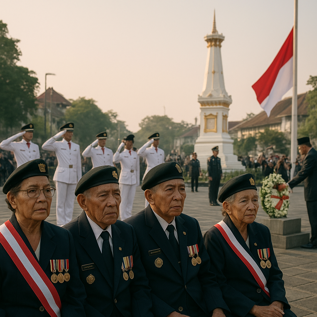 Upacara Penghormatan untuk Veteran Perang Kemerdekaan di Yogyakarta