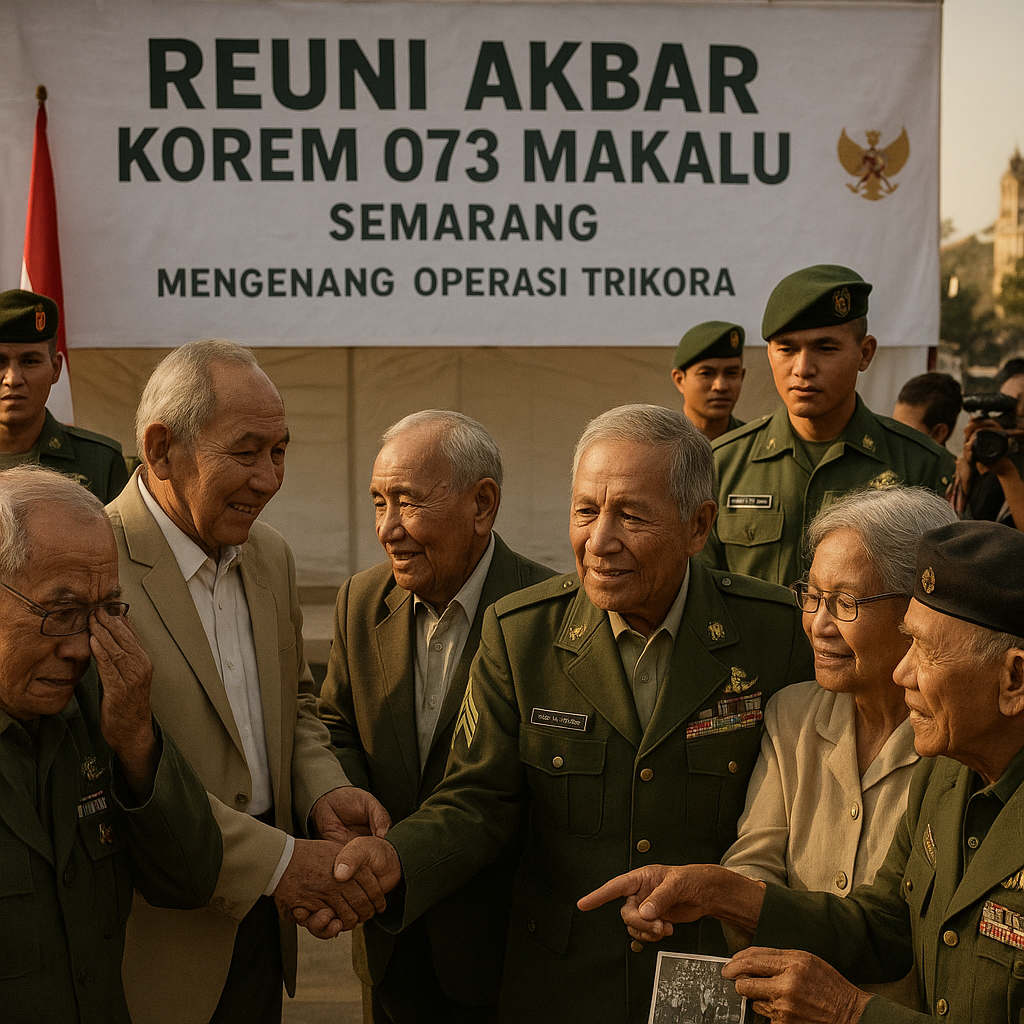 Reuni Akbar Korem 073 Makalu: Purnawirawan Kembali ke Semarang, Berbagi Kisah Operasi Trikora