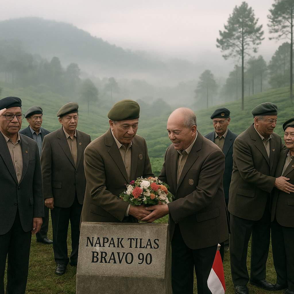 Napak Tilas Jejak Sejarah Satuan Bravo 90 di Puncak Bogor