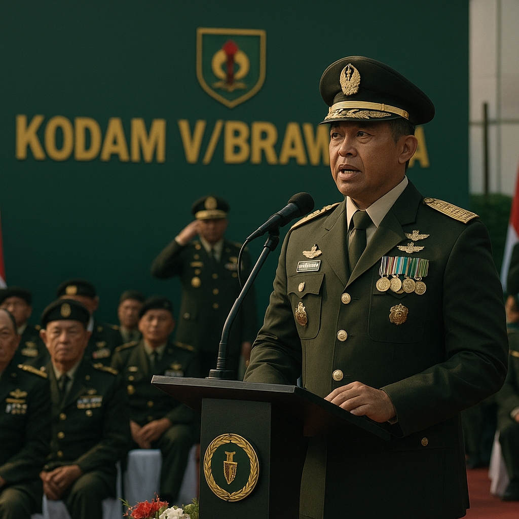 Tradisi Sertijab Pangdam Brawijaya, Jenderal TNI Andika Perkasa Sampaikan Pesan Kepemimpinan kepada Purnawirawan