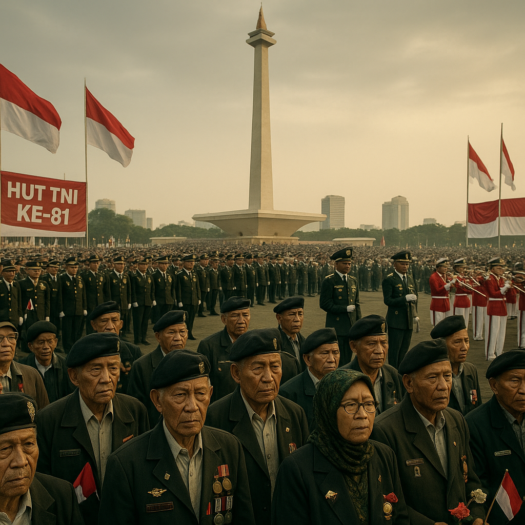 Peringatan HUT TNI ke-81: Ribuan Purnawirawan Padati Monas, Kenang Jasa dan Pengabdian