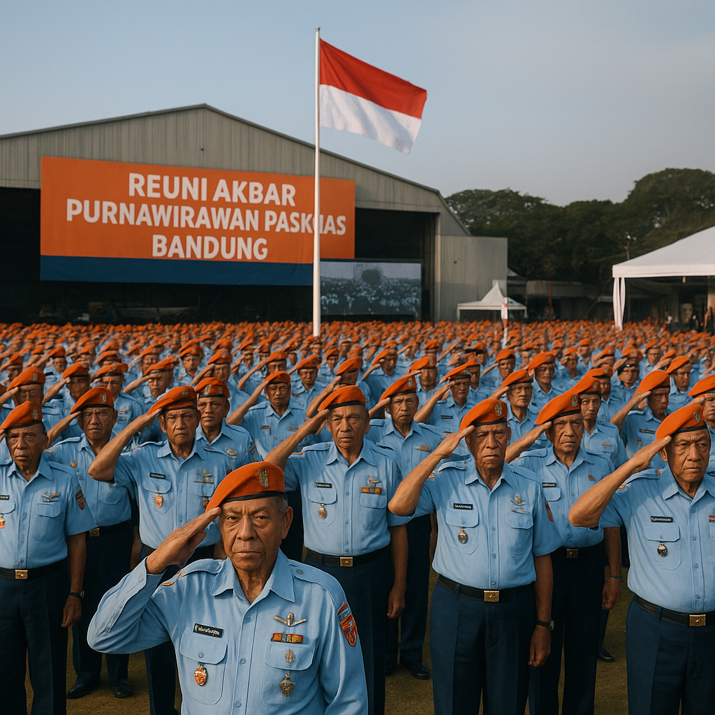 Purnawirawan TNI AU Gelar Reuni Akbar Satuan Paskhas di Bandung