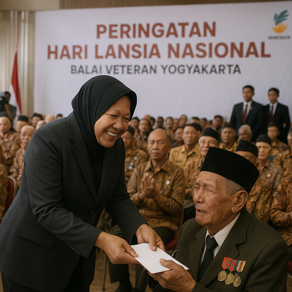 Veteran Pejuang Kemerdekaan Terima Santunan dari Kemensos di Hari Lansia