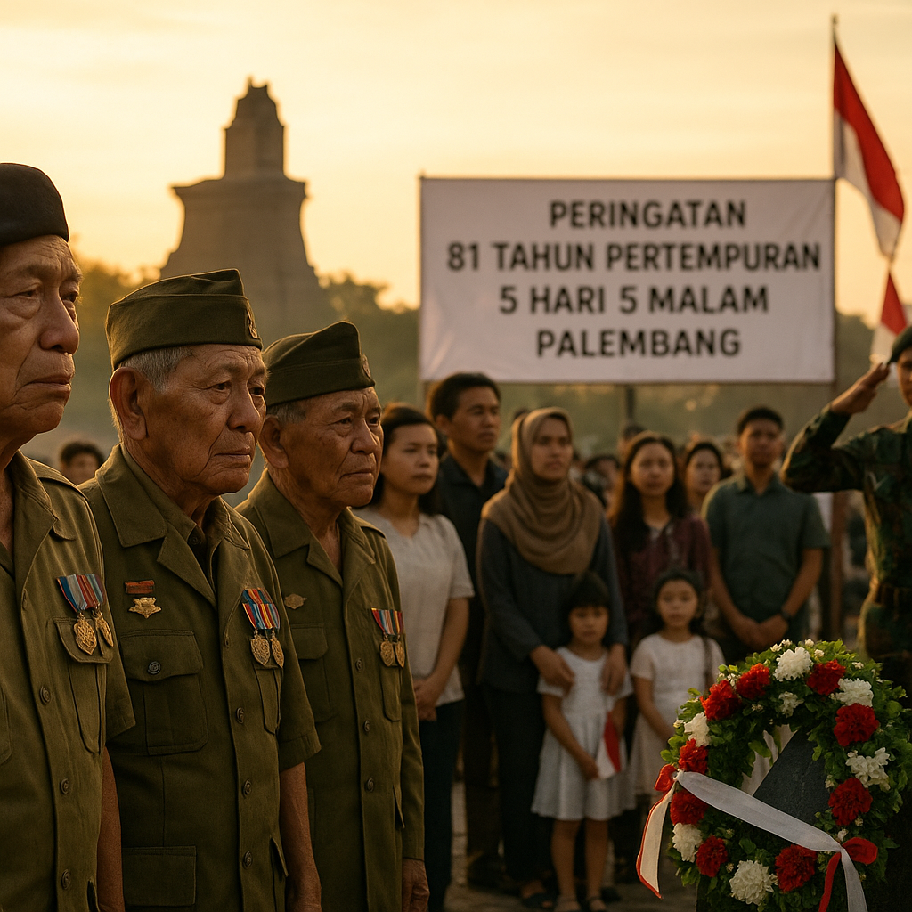 Peringatan 81 Tahun Pertempuran 5 Hari 5 Malam di Palembang, Kenangan Heroik Para Veteran