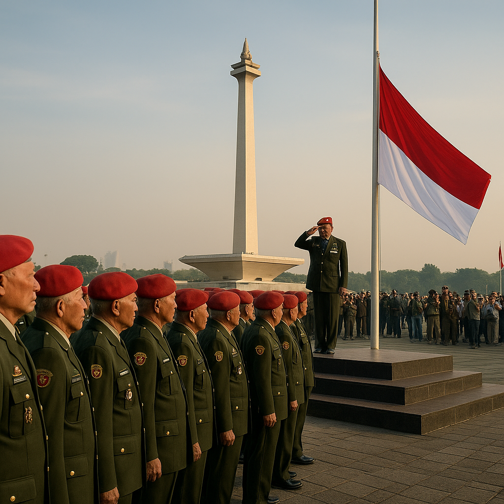 Purnawirawan Kopassus Ikuti Upacara Bendera di Monas: Kenangan Operasi G30S