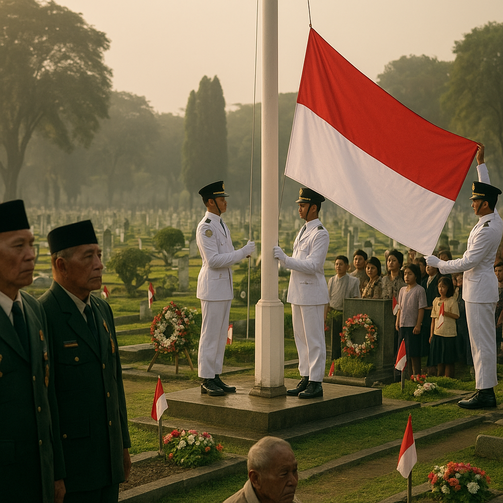 Upacara Penghormatan di TMP Kalibata Peringati 81 Tahun Proklamasi Kemerdekaan RI