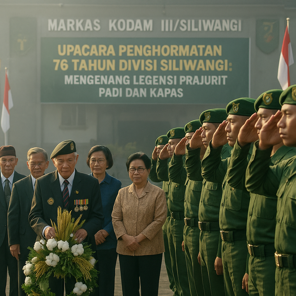 Upacara Penghormatan 76 Tahun Divisi Siliwangi: Mengenang Legensi Prajurit Padi dan Kapas