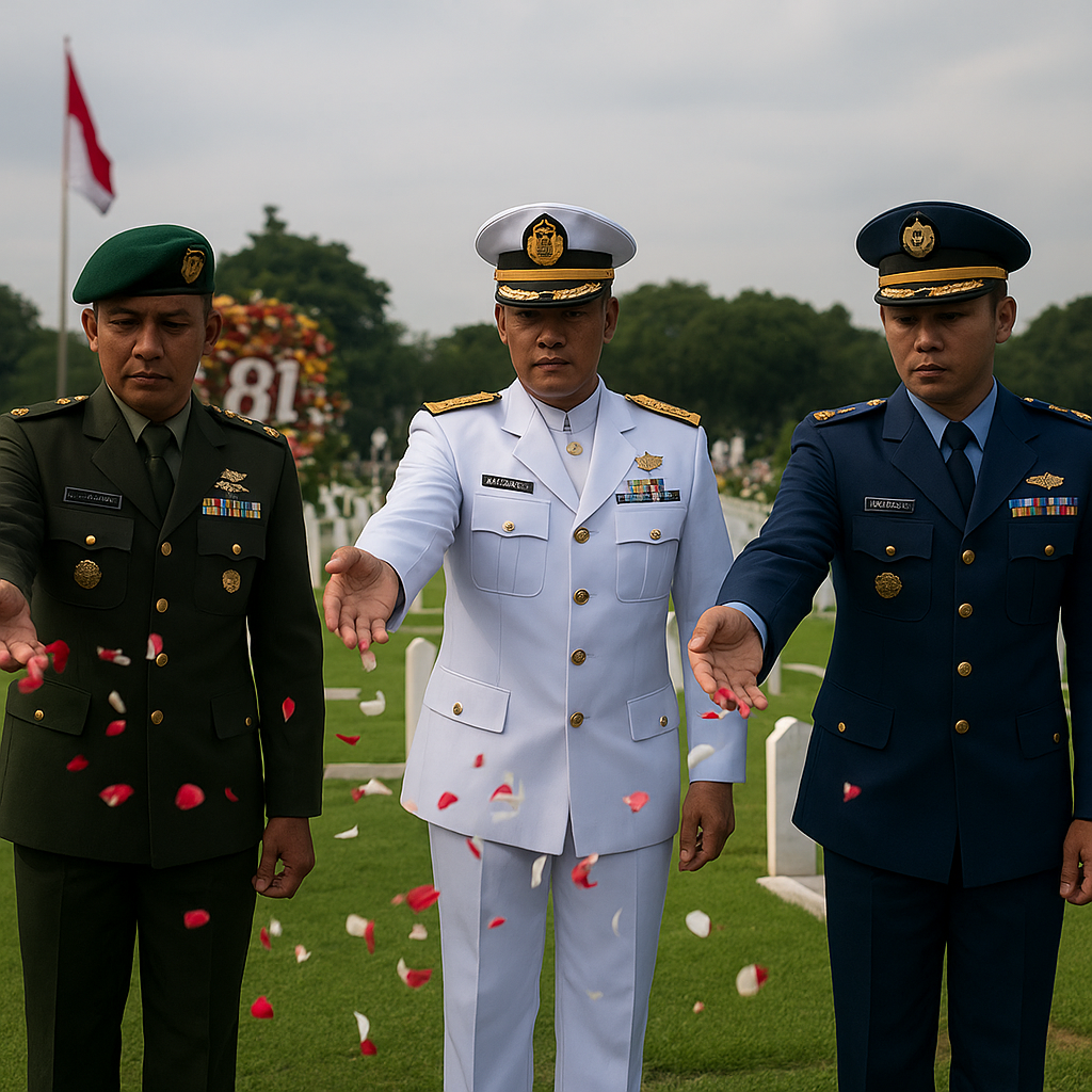Peringatan HUT Ke-81 TNI di Makam Pahlawan: Tabur Bunga untuk Para Pendahulu