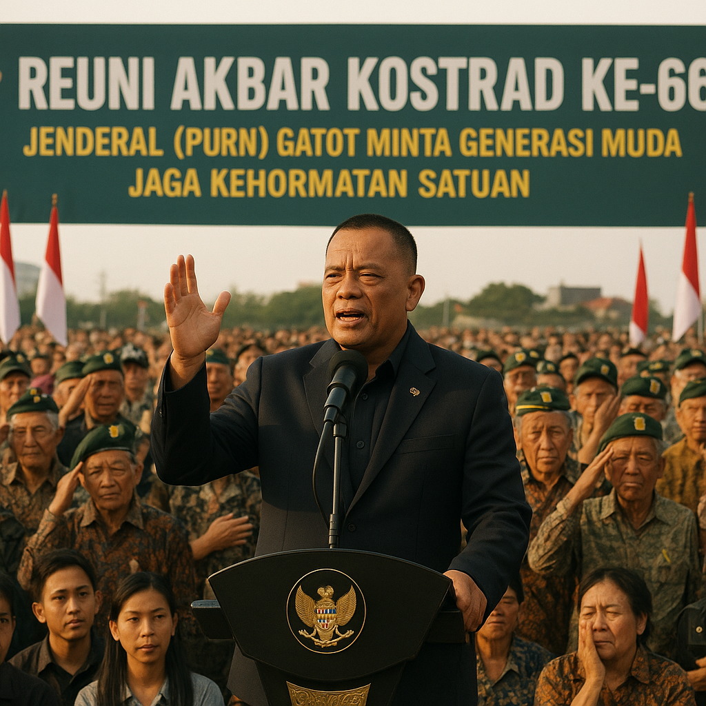Reuni Akbar KOSTRAD ke-66: Jenderal (Purn) Gatot Minta Generasi Muda Jaga Kehormatan Satuan