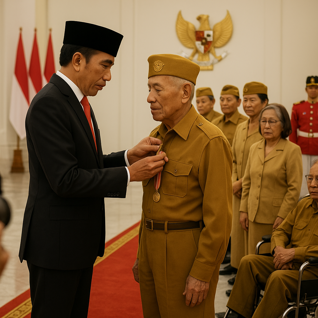 Resmi: 140 Veteran Pejuang Kemerdekaan Terima Kenaikan Tanda Kehormatan dari Presiden