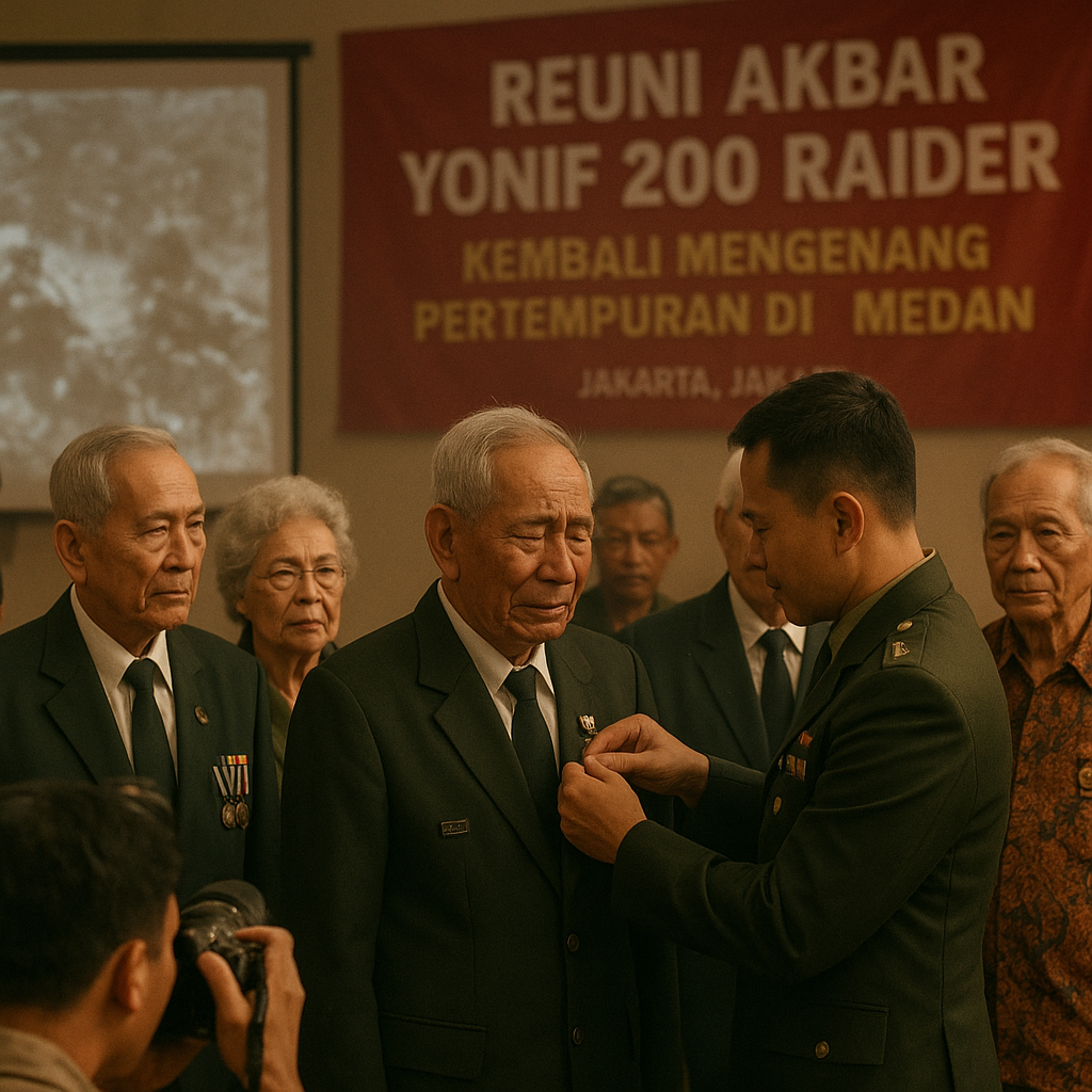 Reuni Akbar Yonif 200 Raider Kembali Mengenang Pertempuran di Medan