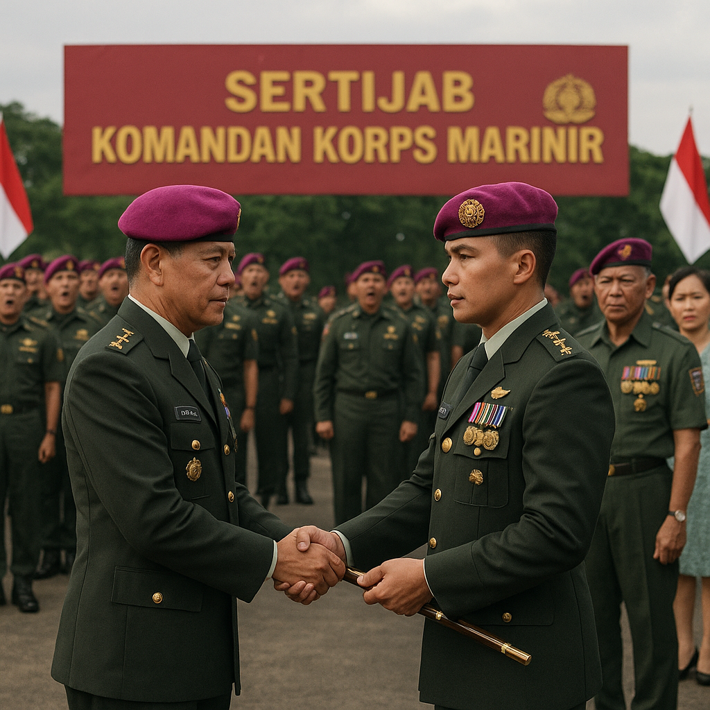 Tradisi Sertijab Komandan Korps Marinir: Pekik Yel-yel dan Semangat Juang
