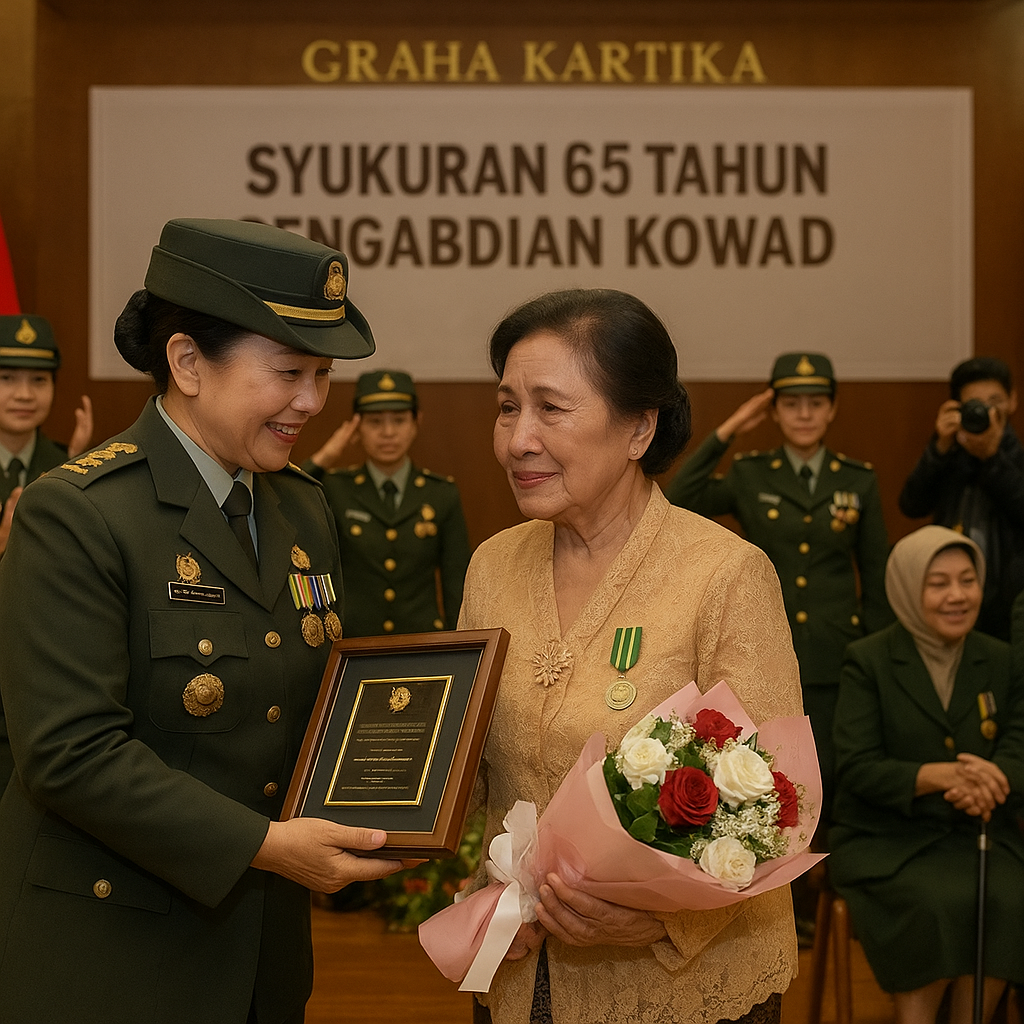 Korps Wanita TNI (Kowad) Gelar Syukuran 65 Tahun Pengabdian