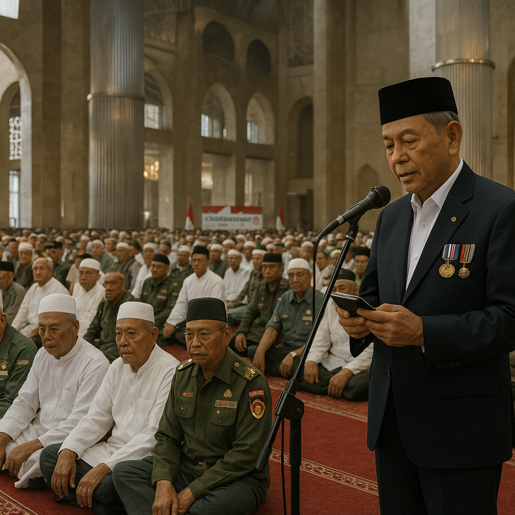 Doa Bersama Purnawirawan TNI di Masjid Istiqlal Sambut HUT Kemerdekaan RI