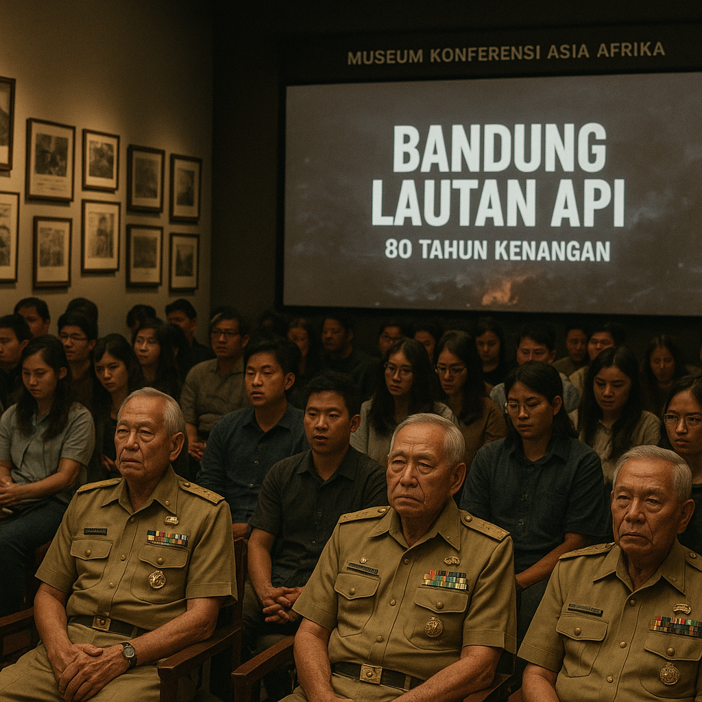 Dokumen Sejarah Peristiwa Bandung Lautan Api Diputar Kembali di Museum Konferensi Asia Afrika
