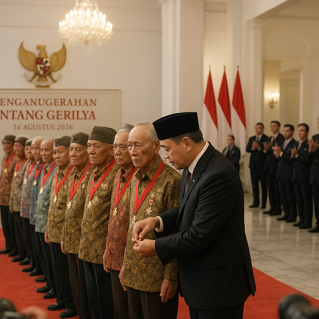 Penghargaan Bintang Gerilya untuk 15 Veteran Pejuang Kemerdekaan di Istana Negara