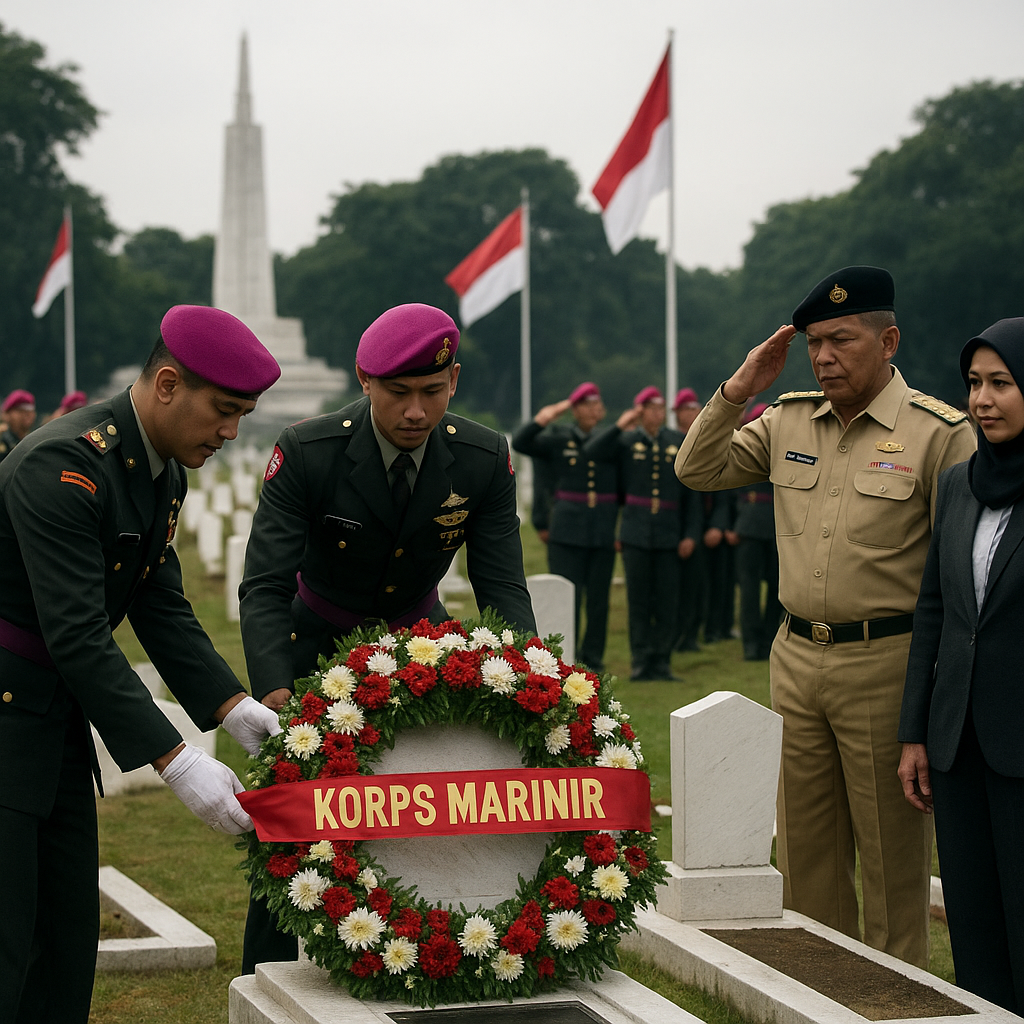 Korps Marinir Peringati 81 Tahun HUT dengan Ziarah ke TMP Kalibata dan Napak Tilas Perjuangan