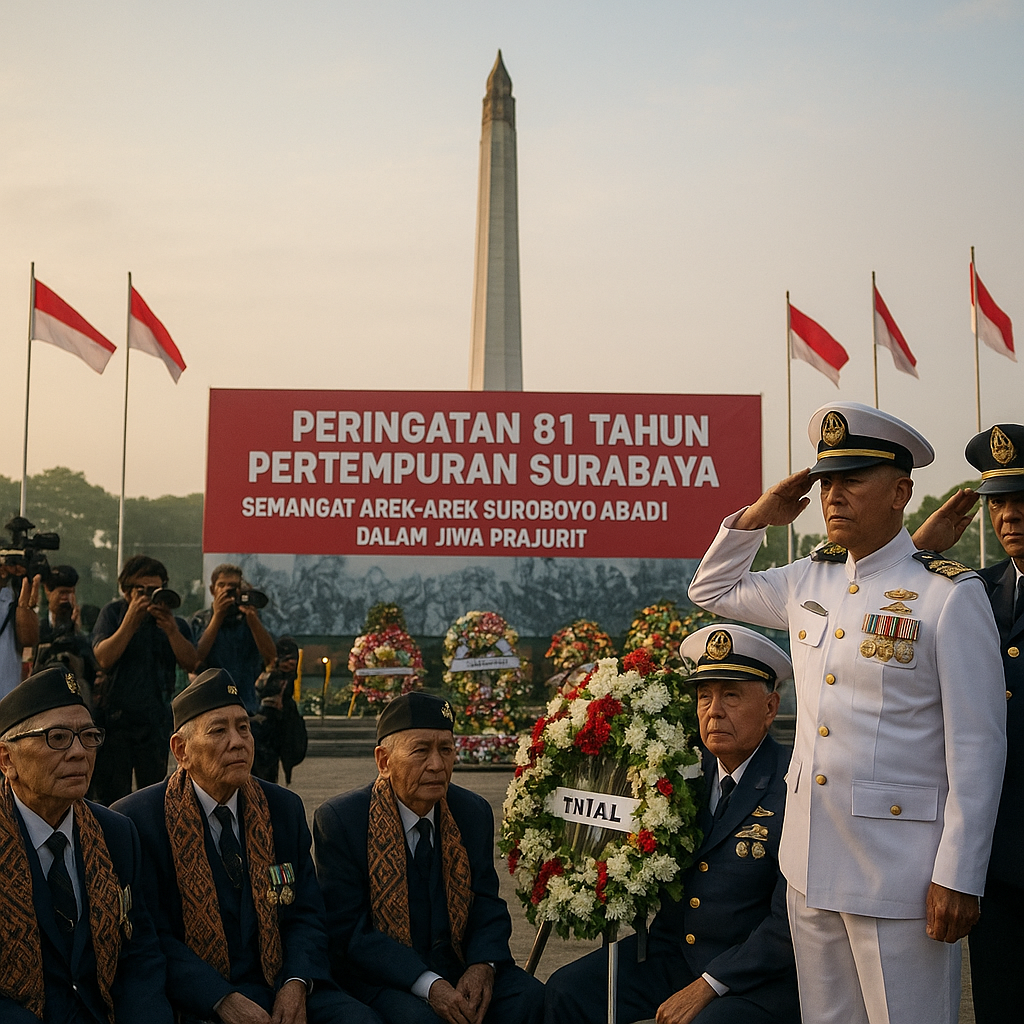 Peringatan 81 Tahun Pertempuran Surabaya: Semangat Arek-Arek Suroboyo Abadi dalam Jiwa Prajurit
