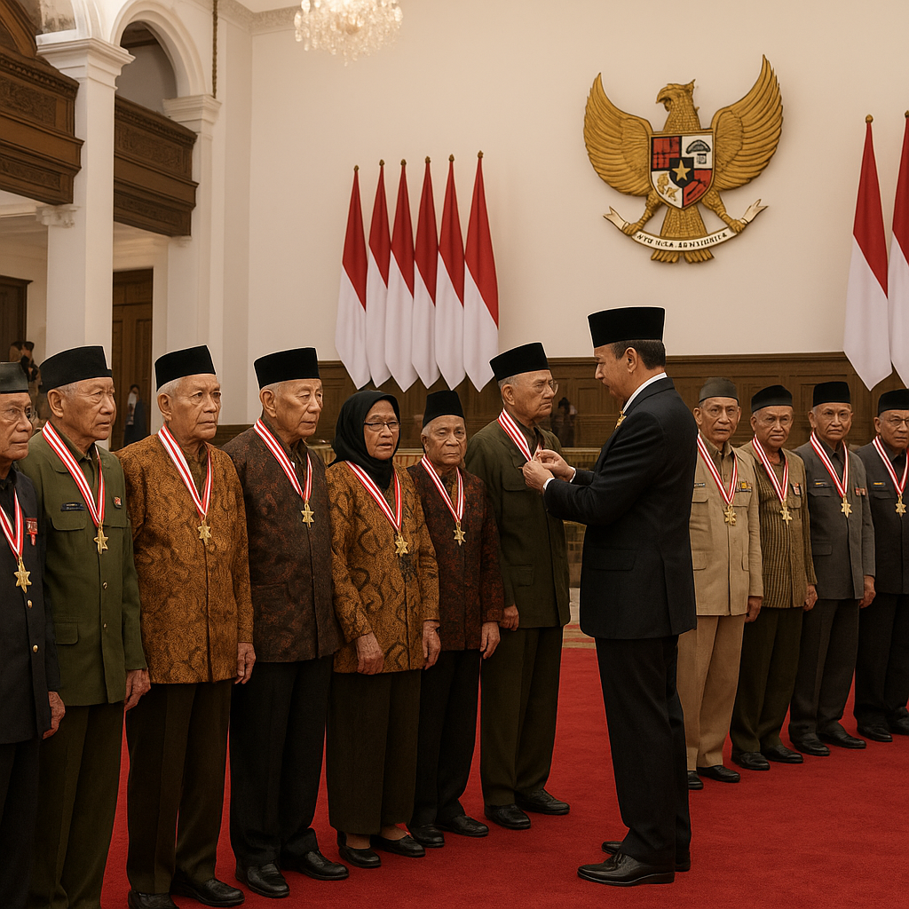 Penghargaan Bintang Gerilya untuk 15 Veteran Pejuang Kemerdekaan di Istana Negara