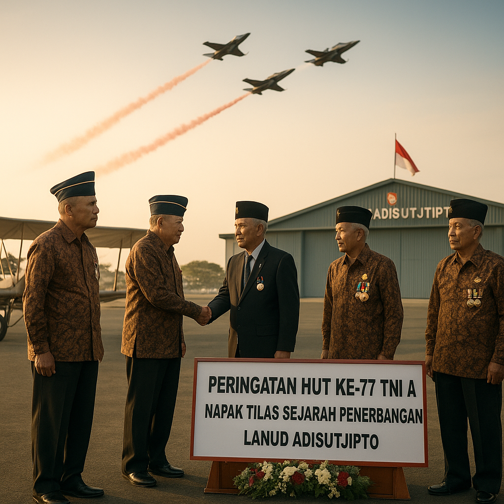 Peringatan HUT ke-77 TNI AU: Lanud Adisutjipto Gelar Napak Tilas Sejarah Penerbangan