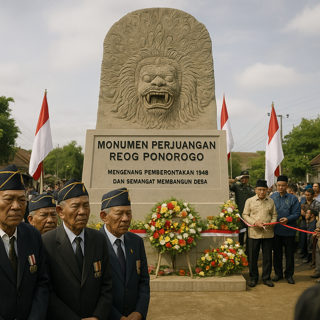 Monumen Perjuangan Reog Ponorogo Diresmikan, Mengenang Pemberontakan PKI dan Perjuangan Membangun Desa