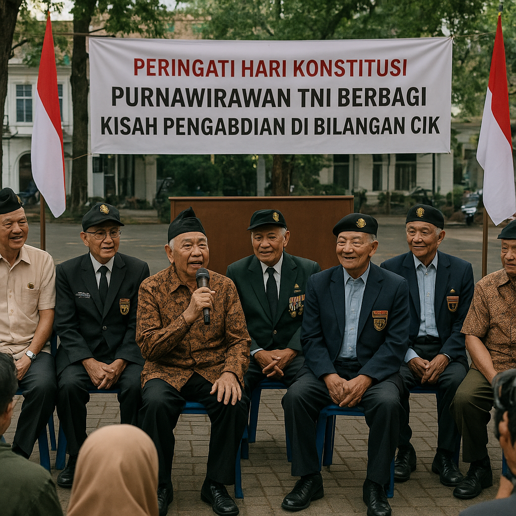 Peringati Hari Konstitusi, Purnawirawan TNI Berbagi Kisah Pengabdian di Bilangan Cikini