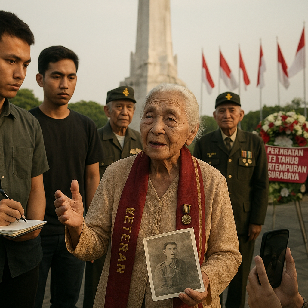 Peringatan 79 Tahun Pertempuran Surabaya, Veteran Bagikan Kenangan Heroik kepada Generasi Muda