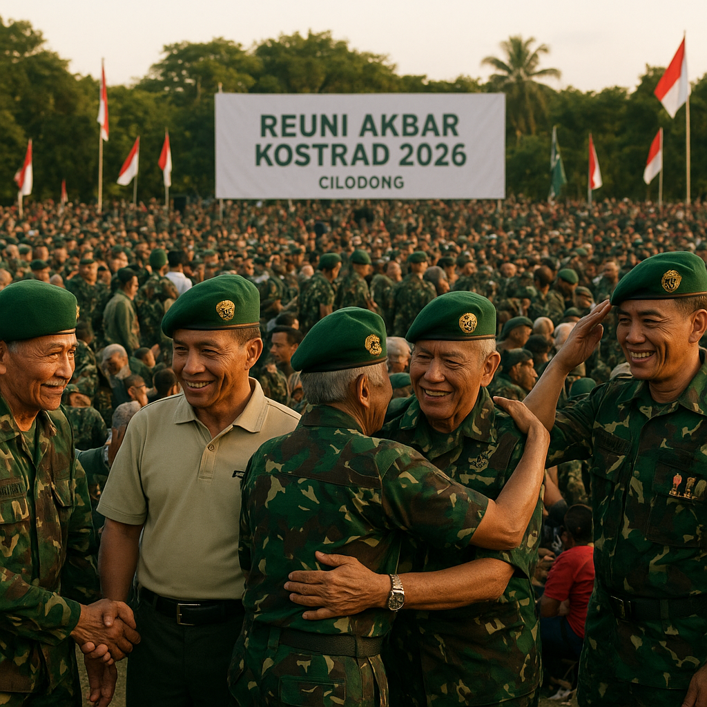 Reuni Akbar Kostrad 2026: Ribuan Prajurit dan Purnawirawan Tumpah Ruah di Cilodong
