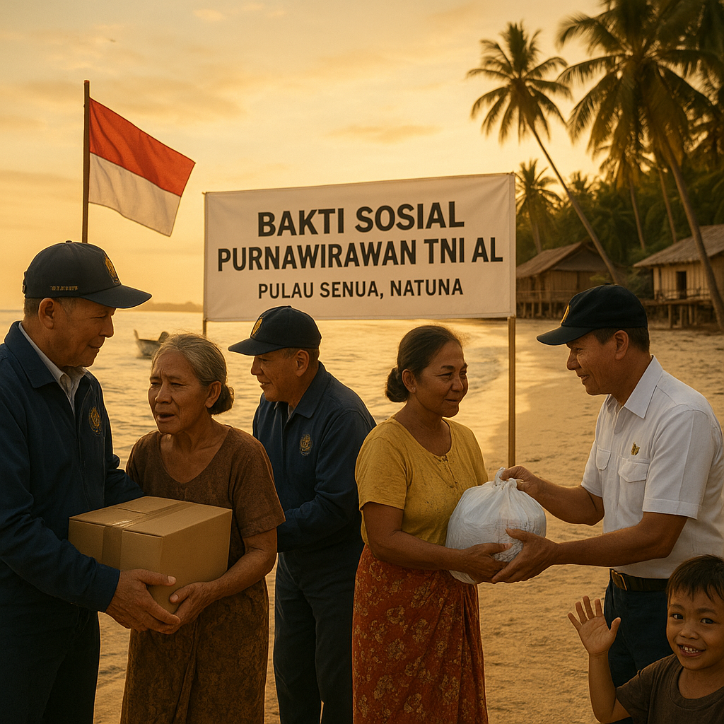 Purnawirawan TNI AL Gelar Bakti Sosial di Pulau Terluar Natuna