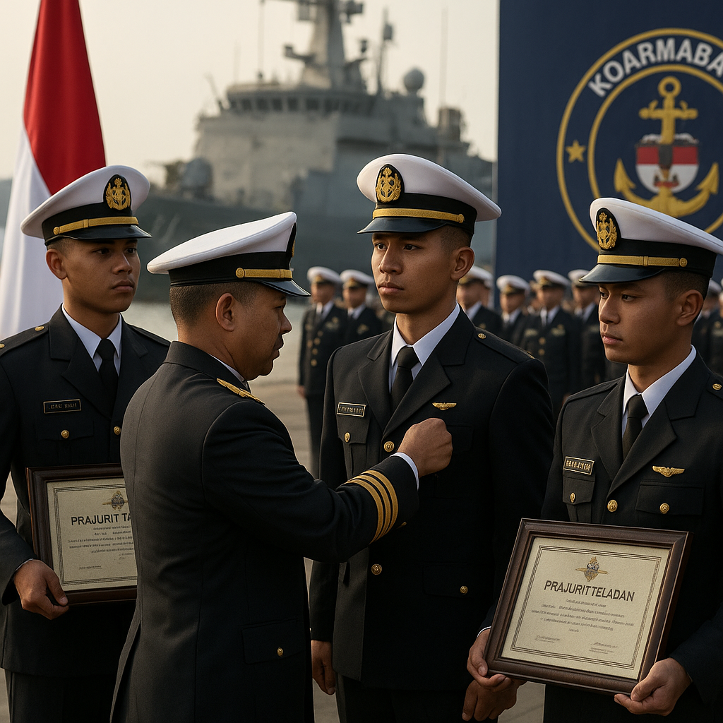 Tiga Tamtama Terima Penghargaan Sebagai Prajurit Teladan Koarmabar