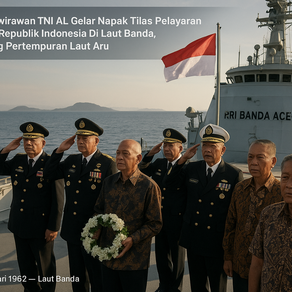 Purnawirawan TNI AL Gelar Napak Tilas Pelayaran Kapal Republik Indonesia Di Laut Banda, Kenang Pertempuran Laut Aru