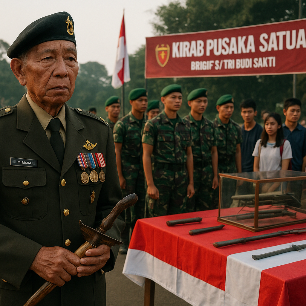 Tradisi Kirab Pusaka Satuan di Brigif 3/Tri Budi Sakti: Senjata-Senjata Bersejarah Dikeluarkan, Generasi Muda Diajak Merenung