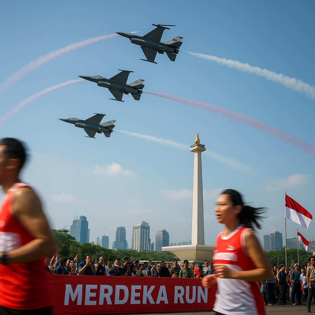 Pesawat Tempur F-16 Lalu-lalang di Langit Jakarta, Persiapan Atraksi Merdeka Run