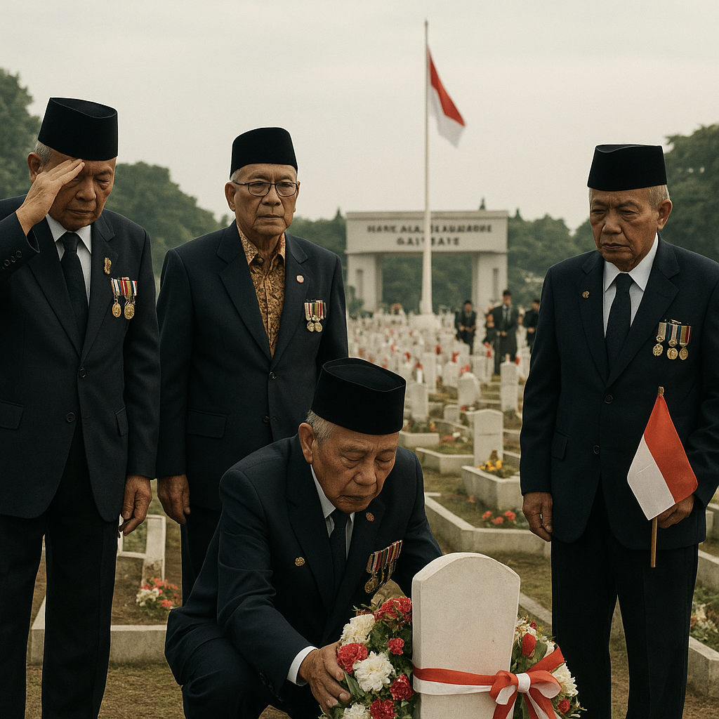 Ziarah Nasional di Taman Makam Pahlawan Kalibata: Purnawirawan Kenang Jasa Rekan Seperjuangan