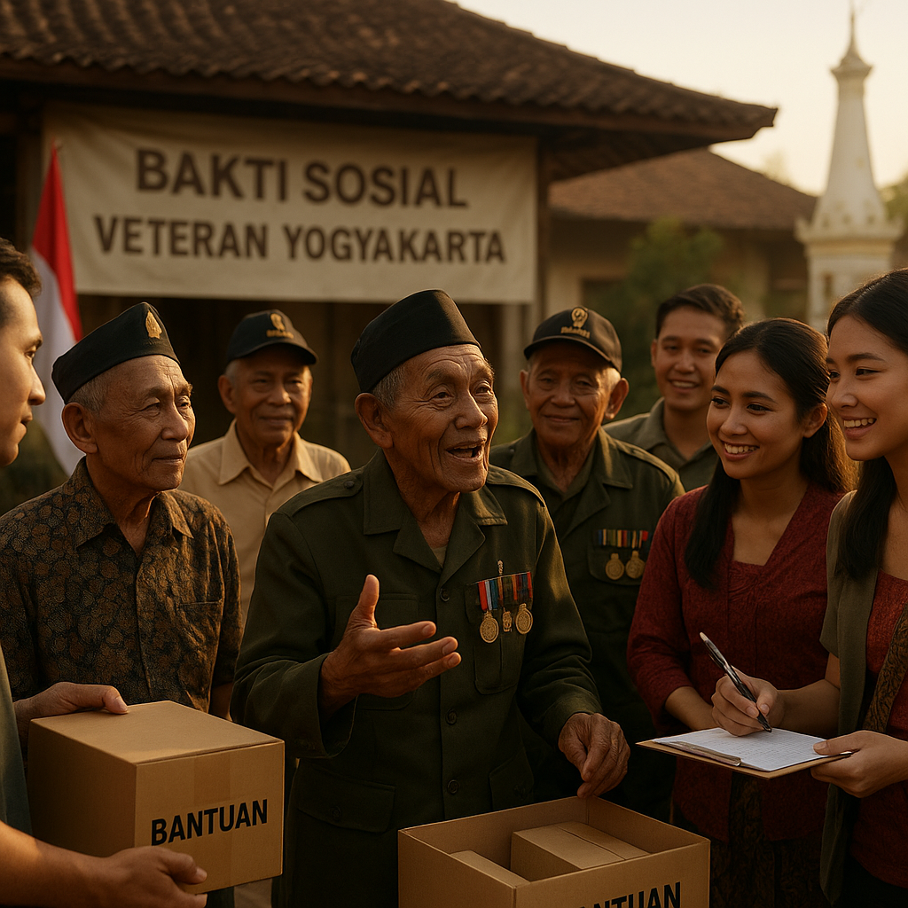 Gelar Bakti Sosial Veteran di Yogyakarta: Kenangan Dinas di Medan Perang dan Pesan untuk Generasi Muda