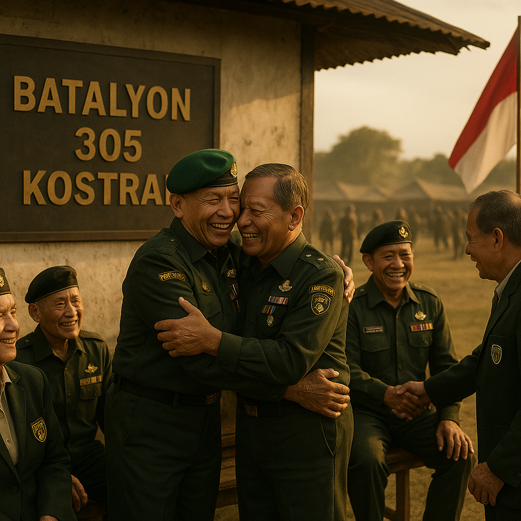 Reuni Akbar Batalyon 305 Kostrad: Kenangan Latihan dan Pengabdian di Medan Perang