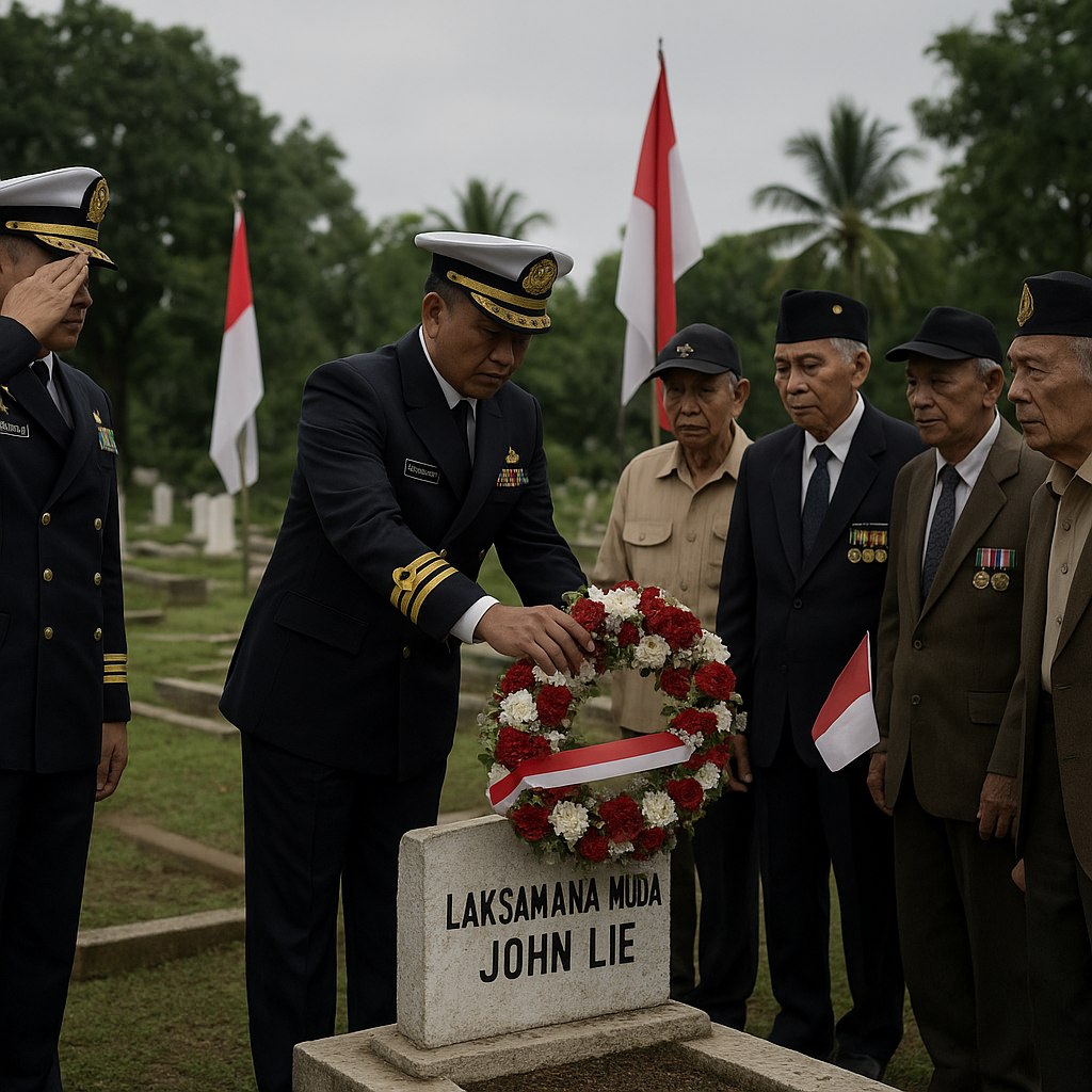 Ziarah Ke Makam Laksamana Muda John Lie, Pahlawan Nasional dari Korps Pelaut