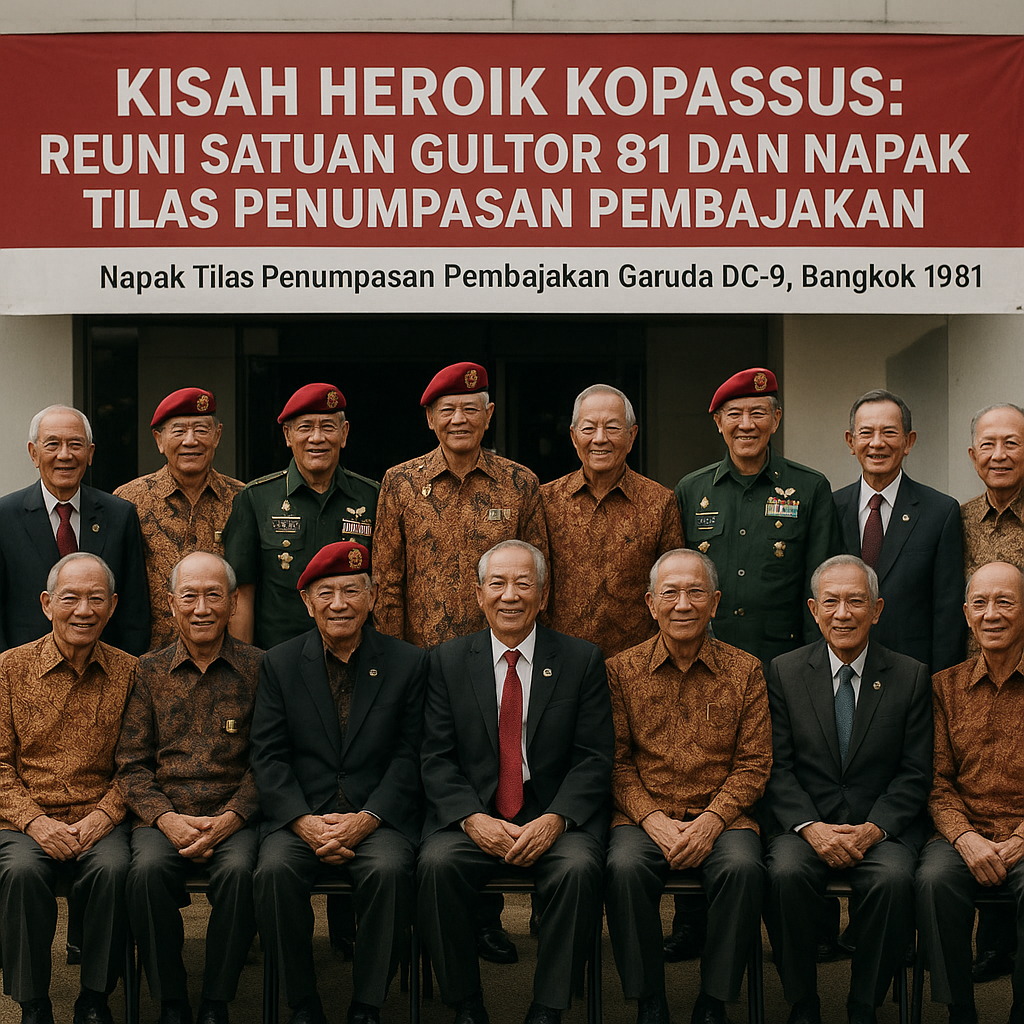 Kisah Heroik Kopassus: Reuni Satuan Gultor 81 dan Napak Tilas Penumpasan Pembajakan