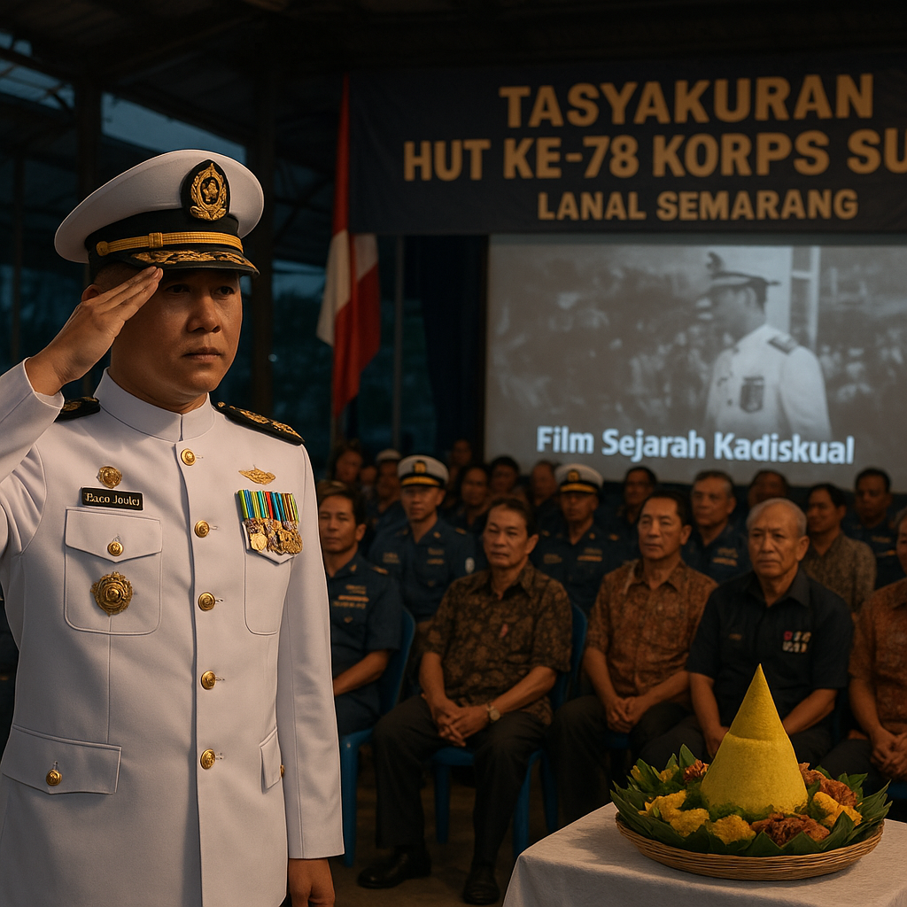 Lanal Semarang Gelar Tasyakuran HUT ke-78 Korps Suplai, Putar Film Sejarah Kadiskual