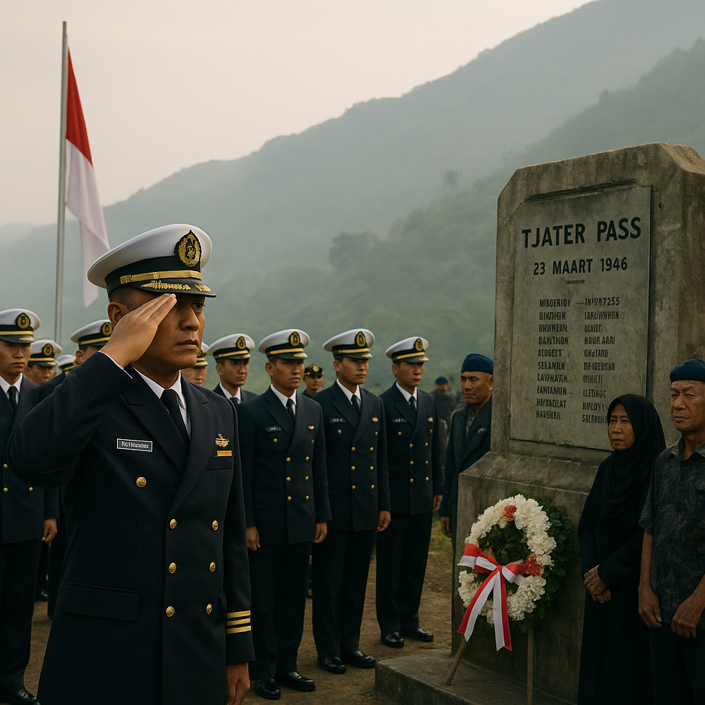 Tradisi Hening Cipta 60 Detik: TNI AL Peringati Peristiwa Pembantaian Tjiater Pass di Subang