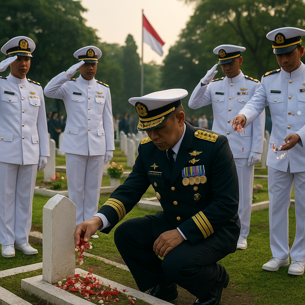 Hormati Para Pendahulu, TNI AL Gelar Ziarah dan Tabur Bunga di Taman Makam Pahlawan