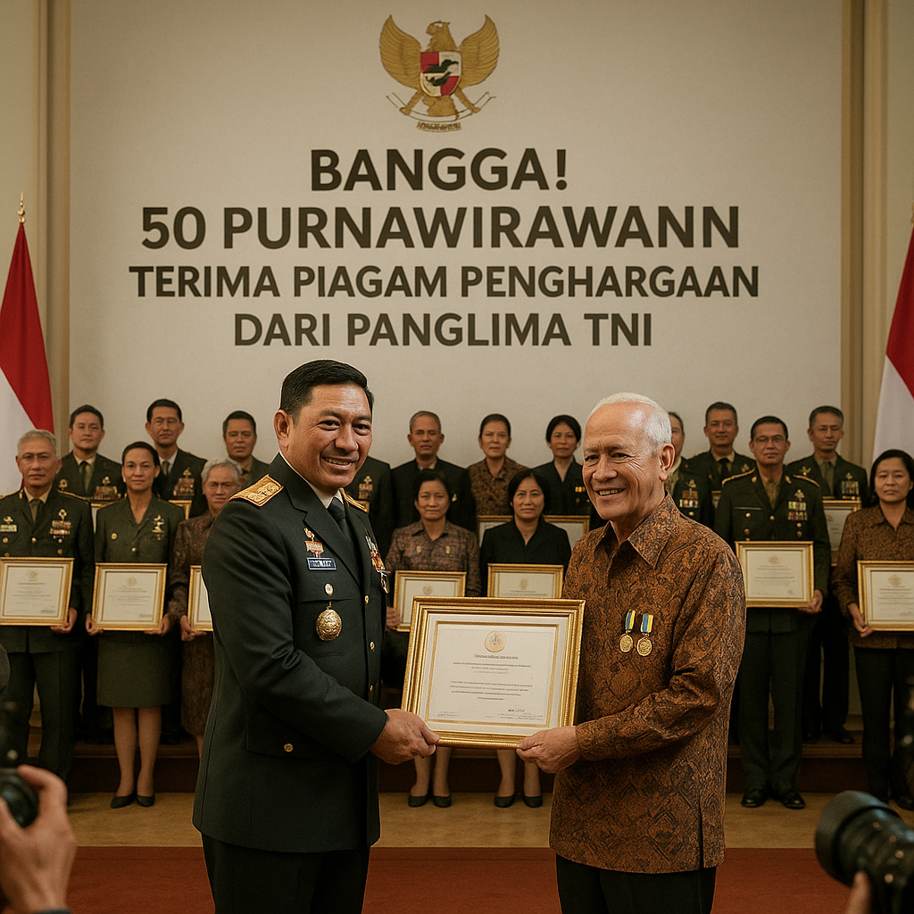 Bangga! 50 Purnawirawan Terima Piagam Penghargaan dari Panglima TNI