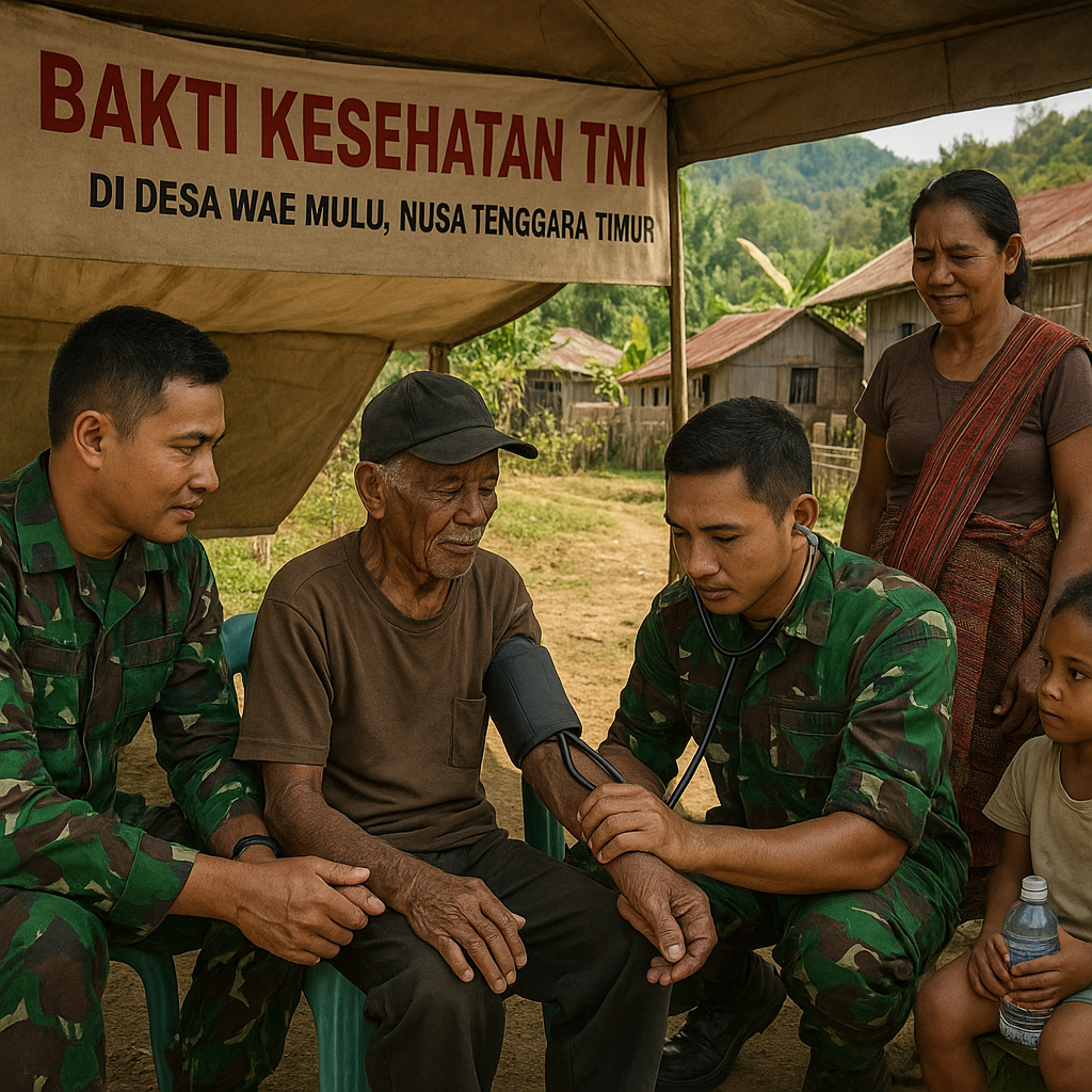 Aksi Sosial dan Bakti Kesehatan TNI: Rawat Purnawirawan dan Keluarga di Wilayah Terpencil