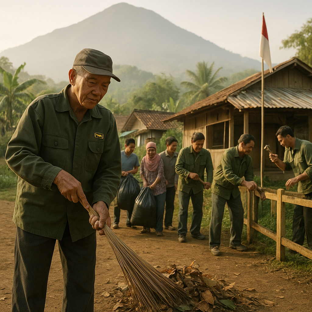 Purnawirawan TNI AD Gelar Bakti Sosial di Kampung Veteran, Warisi Semangat Gotong Royong