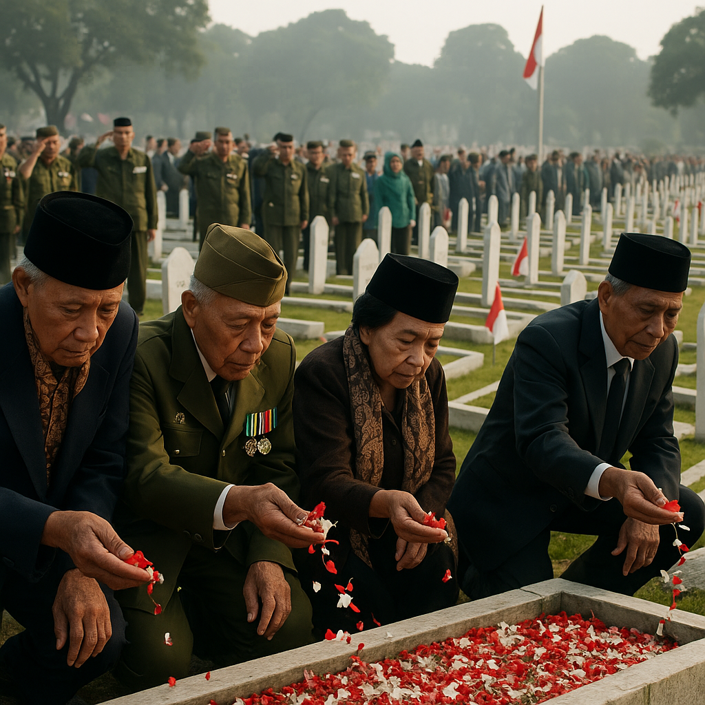 Ziarah Nasional ke TMP Kalibata: Purnawirawan Syukuri Jasa Pahlawan di Hari Pencanangan