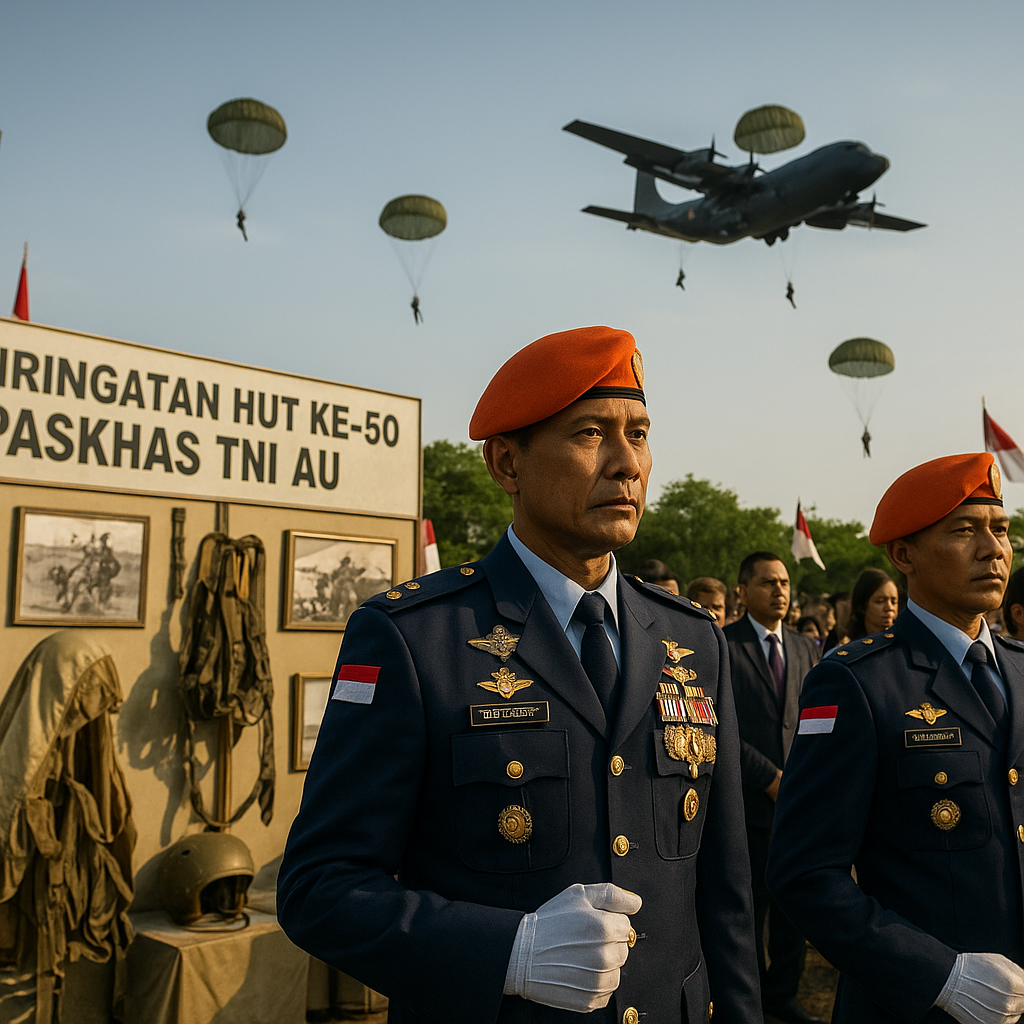 Peringatan HUT Ke-50 Paskhas TNI AU, Tampilkan Dinamika Pasukan Para Elit Udara