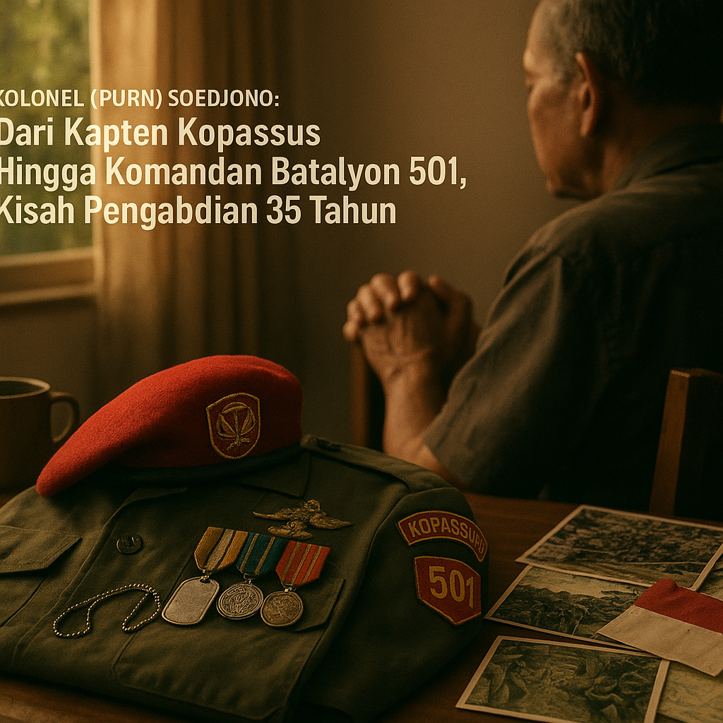 Kolonel (Purn) Soedjono: Dari Kapten Kopassus Hingga Komandan Batalyon 501, Kisah Pengabdian 35 Tahun