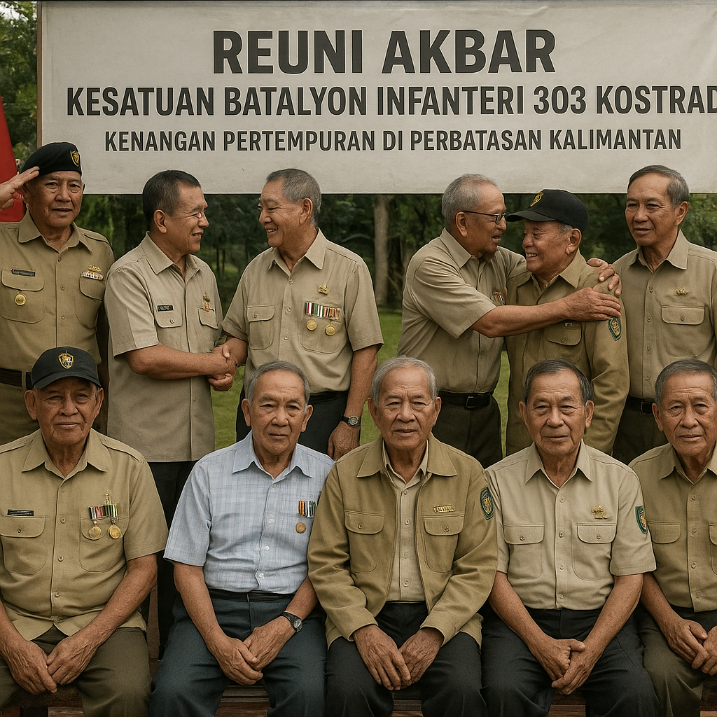 Reuni Akbar Kesatuan Batalyon Infanteri 303 Kostrad: Kenangan Pertempuran di Perbatasan Kalimantan